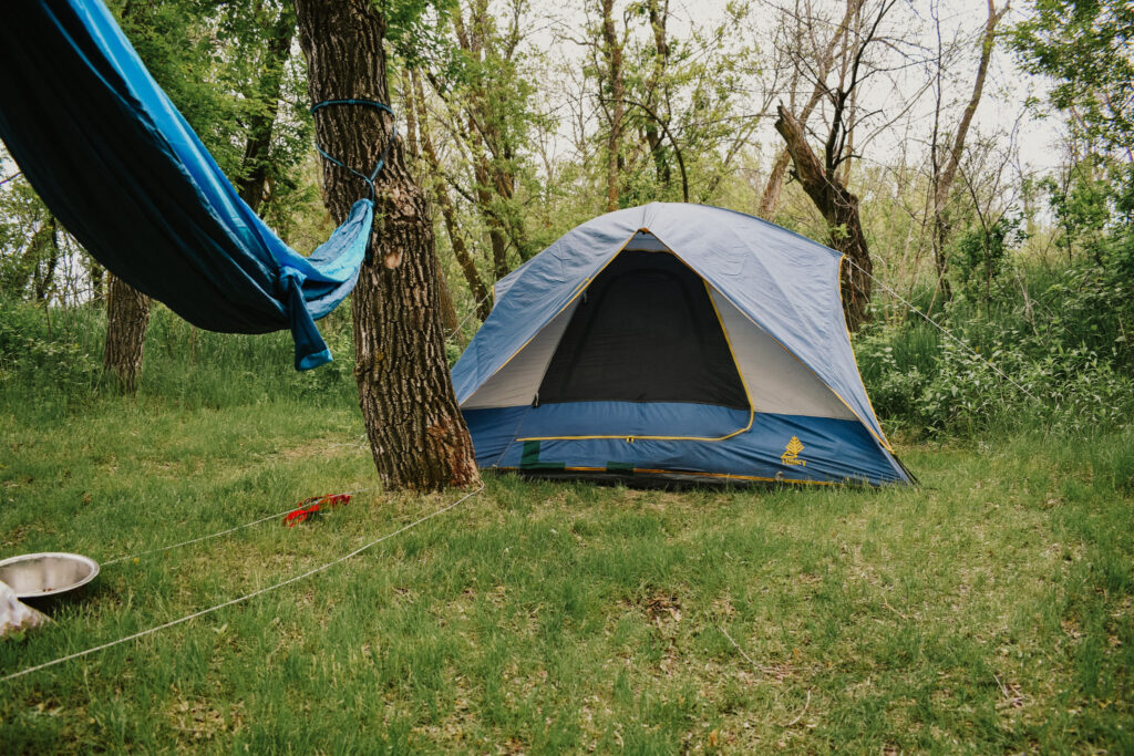 Camping in Cross Ranch State Park