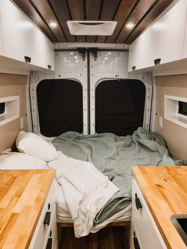 my experience renting a vanna camper van interior