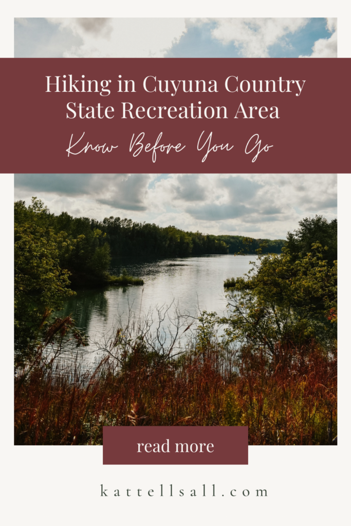 hiking in Cuyuna Country State Recreation Area Pinterest pin