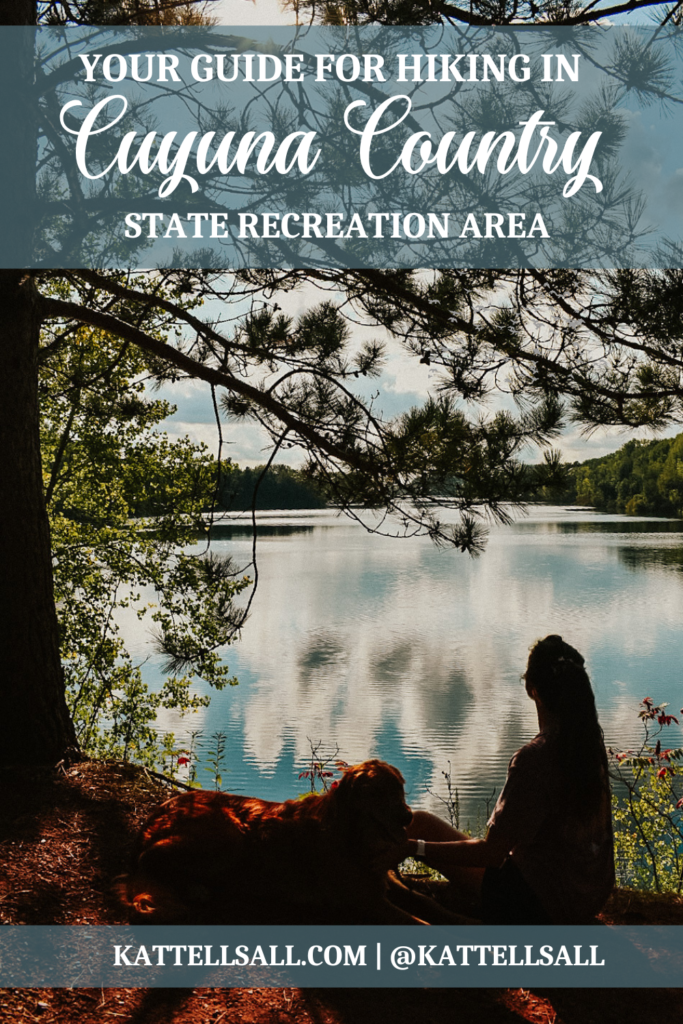 hiking in Cuyuna Country State Recreation Area Pinterest pin